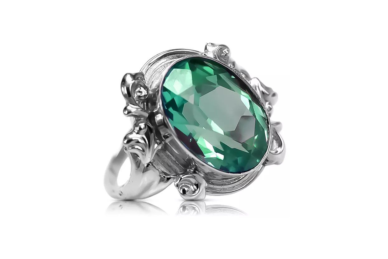Ring Smaragd Sterling Silber 925 Vintage vrc100s